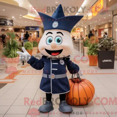 Obrázok produktu pre Maskot spoločnosti REDBROKOLY, postavička "Navy Onion", oblečená v motocyklovej bunde a s taškami