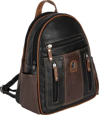 Produktbild von Cityrucksack Damenrucksack Tagesrucksack Stadt Rucksack Bagpack SCHWARZ-BRAUN (15118)