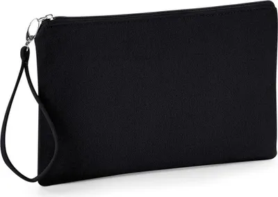 Produktbild von Westford Mill W520 | Canvas Wristlet Pouch 26 x 17 cm - Farbe: Black/Black - Größe: One Size
