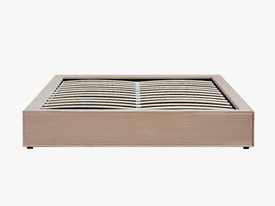 Produktbild von Bettkasten-Lattenrost - 160 x 200 cm - Cord - Beige - KARESO von YSMÉE