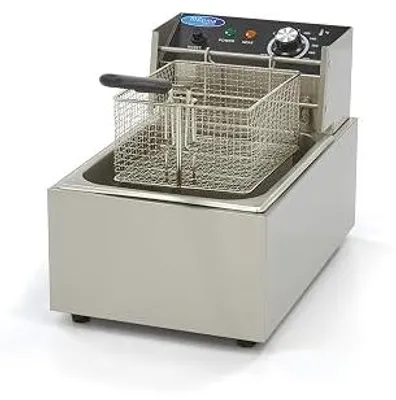 Image de Friteuse professionnelle - 6 litres - 1 panier - Capacité jusqu'à 1,2 kg de frites