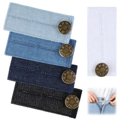Hosenknopf-Verlängerungen, 5 Stück, verstellbar, 2,54–5,08 cm, Denim