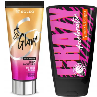 Productafbeelding van Soleo So Glam bruiningsversneller 150 ml + Wild Tan Crazy Accelerator bruiningsversneller 125 ml Bruiningsset