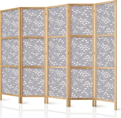 Obrázek produktu pro Japonský paraván Animal 225x172 cm 5dílný černý