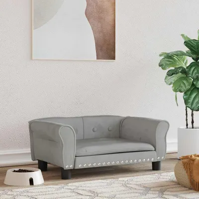 Obrázek produktu pro vidaXL Pelíšek pro psy Světle šedý 70x45x30 cm Velvet