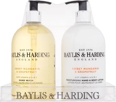 Obrázek produktu pro Baylis & Harding Tekuté mýdlo a mléko na ruce - Mandarinka a grepfruit, 2x500ml