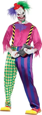 Produktbild von Kunterbunter Killerclown Kostüm - für Halloween Größe: L