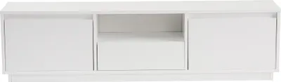 Image de Meuble TV en bois "Vanguard" - 160 x 29 x 42 cm - Blanc naturel