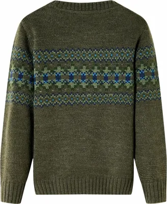 Produktbild von vidaXL Kinderpullover Gestrickt Khaki 92