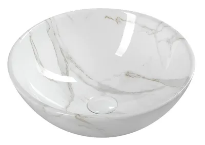 Obrázok produktu pre DALMA keramické umývadlo Ø 42 cm, carrara