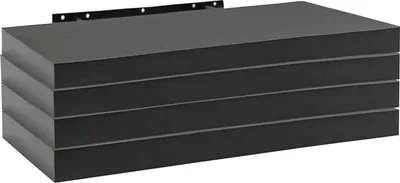 Produktbild von WOLTU 4er-Set Wandregal Wandboard Bücherregal Regale für Deko Wandablagen aus MDF Hängeregal Schwarz 60x23x3,8 cm