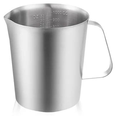 Edelstahl-Messbecher 1 L mit Skala, Henkel, 304 Edelstahl