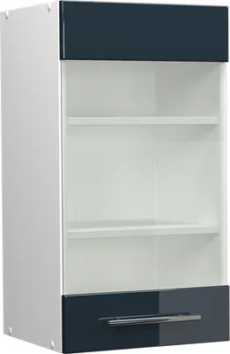 Obrázek produktu pro Skleněná kuchyňská skříňka Vicco Fame-Line Tmavě modrá s vysokým leskem 40 cm, Model 49562