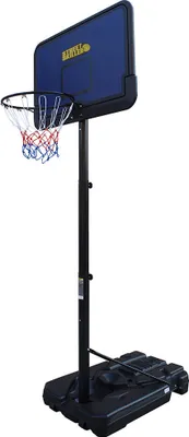 Produktbild von STREETSKILLER höhenverstellbarer Outdoor Basketballkorb 2,00-3,05 m, robuster Standfuß mit Rollen, wetterfest - einfacher Aufbau blau/gelb | SSK-28