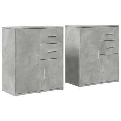 Produktbild von Sideboards 2 Stk. Betongrau 60x31x70 cm Holzwerkstoff