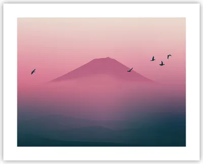 Produktbild von Poster - Poster ohne Rahmen - Vulkan Vogel Natur - 50x40 cm - Wand Bild - Wanddeko - Wandbilder - Kunstposter - Wandposter - Bilder - Kunstdruck - Wanddekoration - Wandbild - P2XAA50x40-4124