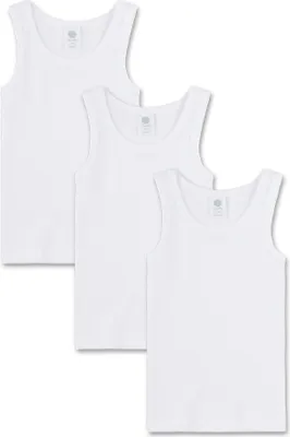 Produktbild von Sanetta Jungen-Unterhemd (Dreierpack) weiß 140