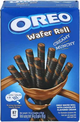 Image de Rouleau de gaufrettes Oreo au chocolat 54g