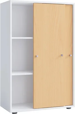 Produktbild von LonaXLST Büroschrank 2 Türen weiß, buche.