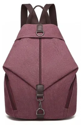 Produktbild von Vintage Damenrucksack Heidekraut, robuster Canvas-Sack im City-Look für Freizeit, Stadtbummel und Alltag, Havani