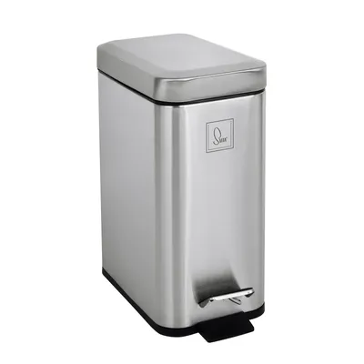 Produktbild von SVITA STM5 Mülleimer Treteimer 5l inkl. Inneneimer Softclose-Deckel Silber