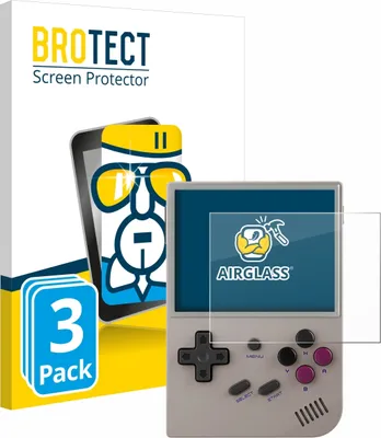 Produktbild von 3x BROTECT Schutzglas für Anbernic RG35XX Plus Schutzfolie Panzer Folie Glas Display Schutz klar