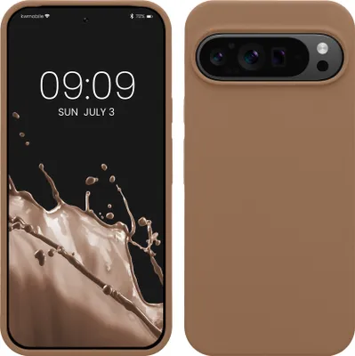 Produktbild von kwmobile Handyhülle für Google Pixel 9 Pro XL Hülle, für Pixel 9 Pro XL Case - Hülle Silikon - kabelloses Laden - Cappuccino
