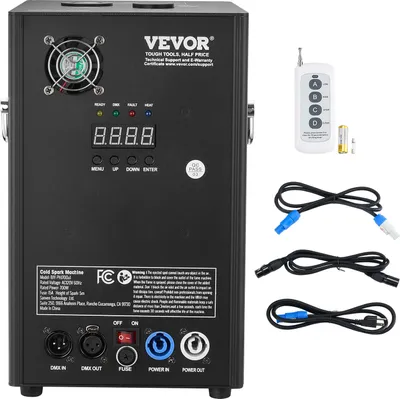 Produktbild von VEVOR Funkenmaschine 700 W Pyrotechnikmaschine Aluminiumlegierung Feuerwerksmaschine DMX Controller Einstellbar 2–5m Cold Spark Machine 7 min pro Nachladen Ideal für Hochzeit, DJ Show, Partys