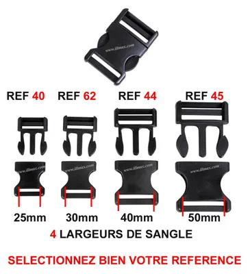 Camping-Set mit 2 Schnallen, schwarz, 50 mm