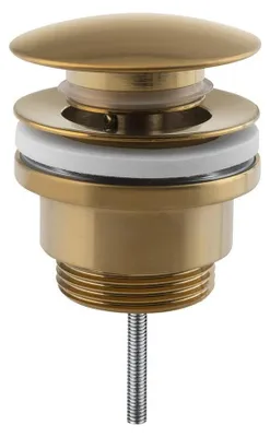 Produktbild von Sapho Waschbecken-Ablaufgarnitur 5/4", klick-klack, großer Stopfen, 10-55mm, Gold matt