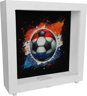 Produktbild von Fußball Niederlande Flagge Rahmen Spardose aus Holz