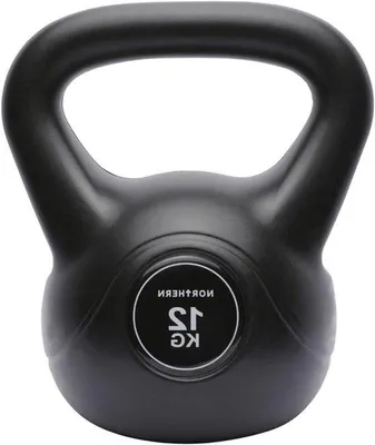 Productafbeelding van Kettlebell - Gewicht bal - Kracht training - Vinyl coating - 2-24 kg - Zwart