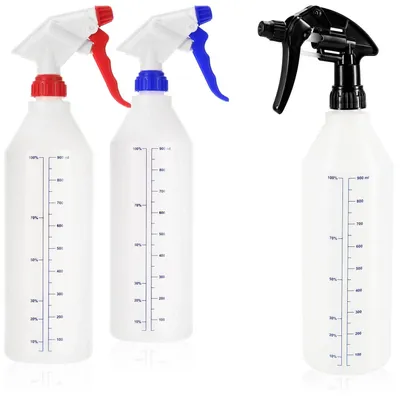 Productafbeelding van 3x spuitfles met schaalverdeling, chemicaliënbestendige