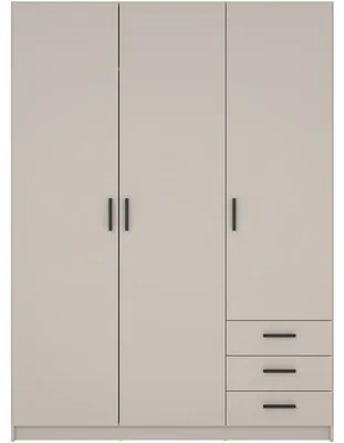 Produktbild von VEGA Kleiderschrank – Kaschmirdekor – 3 Türen + 3 Schubladen – B 147 x T 49,8 x H 200,4 cm