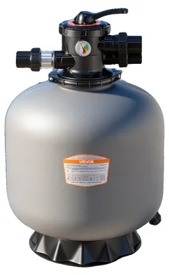 Image de Filtre à sable VEVOR, cuve de filtration de 500 mm, système de filtration à sable de 189,3 l/min, réservoir de filtration avec vanne multivoies à 7 voies, modes de lavage à contre-courant, rinçage, circulation, eaux usées, hiver et fermeture, pour piscines hors sol
