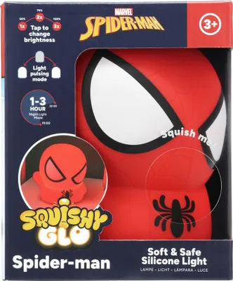 Zdjęcie produktu dla Spider-Man Squishy Glo silikonowa lampka 15 cm