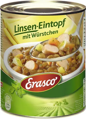 Produktbild von Erasco Linsen-Eintopf mit Würstchen (800 g)