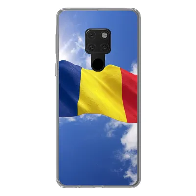 Produktbild von MuchoWow® Handyhülle Schutzhülle Hülle für Huawei P40 Lite Rumäniens Flagge weht am Himmel Silikon Softcase Handy Hülle - Handy