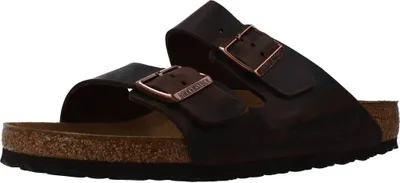 Productafbeelding van Birkenstock Arizona heren slippers in bruin – met een brede pasvorm