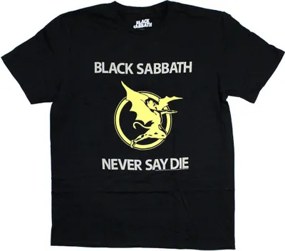 Immagine prodotto di Black Sabbath - Maglietta "Never Say Die" per uomo/donna Unisex RO767 (S) (Nero)
