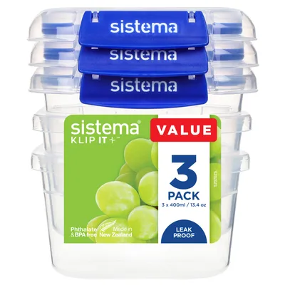 Produktbild von Sistema 881543, Container, Oval, 0,4 l, Blau, Transparent, seeland, 105 mm