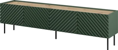 Obrázek produktu pro TV skříňka Onda 4D Tv lowboard 4dveřová základní skříňka Mdf zelená matná