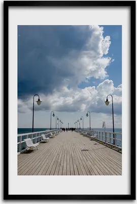 Produktbild von Bild - Bilderrahmen - 40 cm x 60 cm - MDF - Rahmen - Wandkunst - Pier in Orłowo