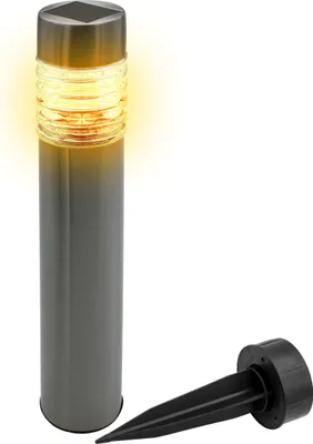 Immagine prodotto di 3.07 Lampada solare da giardino in acciaio inox XXL - circa 42 x 8 cm - lampada solare in metallo - colore: argento (1 pezzo)