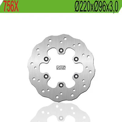 Produktbild von Ng Vordere Bremsscheibe Für Kawasaki Klx140 '11-21, Kx80 '84-99, Kx85 '00-21 (220X96X3Mm) (6X9Mm) Wave