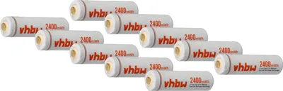 Produktbild von vhbw Akkus AA Mignon, 10 Stück für diverse Geräte - Akkuzellen, 650 mAh, 3,7 V, Li-Ion