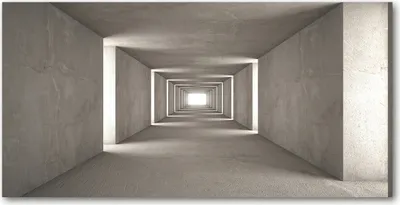 Produktbild von Tulup® Leinwandbild - 140x70 cm - Wandkunst - Drucke auf Leinwand - Leinwanddruck  - Kunst: modern & klassisch - Grau - Beton-Tunnel