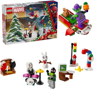 Image de Calendrier de l'Avent LEGO Marvel Spider-Man 2024, petits jouets pour enfants à construire avec des super-héros, idée cadeau de Noël et du Père Noël pour les 7 ans, pour garçon et fille, 76293