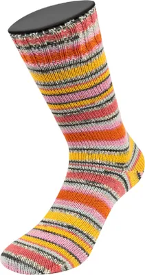 Produktbild von Lana Grossa - Meilenweit 6-fach 150g Coccole 9708 schwarz hellgrau rosa himbeer orange