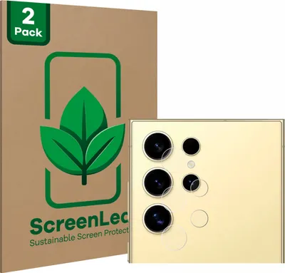 Produktbild von 2x ScreenLeaf Schutzfolie für Samsung Galaxy S24 Ultra (NUR Kameraschutz) nachhaltiger Displayschutz Display Schutz Folie Klar Transparent
